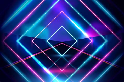 Premium Vector Neon Lights Background Abstract Style