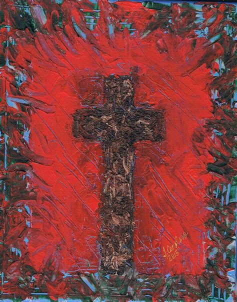 Red Abstract Cross Painting Painting By Tara Cordero Fine Art America