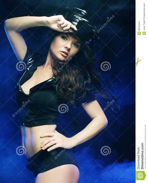 Beautiful Police Woman Stock Photo Image
