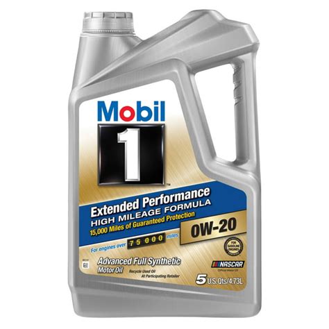 Mobil 1 Extended Performance High Mileage Full Synthetic Motor Oil 0w