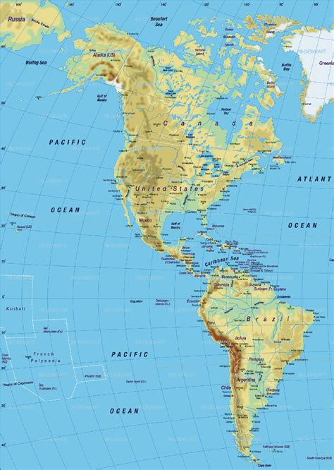 El último sueño sapara, sobrevivir en la amazonía. America Physical Map • Mapsof.net