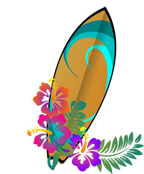 Download High Quality Hawaiian Clipart Surfboard Transparent Png Images