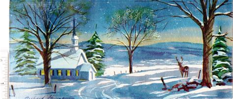 Image Result For Landscape Vintage Christmas Cards Vintage Christmas