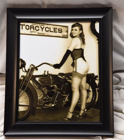 Framed X Inch Photo Of A Lovely Pin Up Model On A Etsy