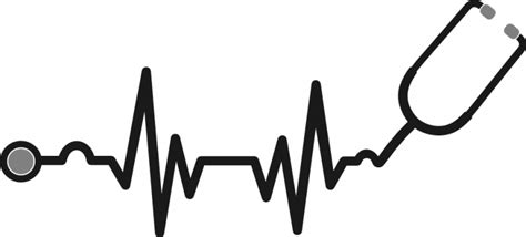 Stethoscope Heart Wave Nurse Free Svg File Svg Heart