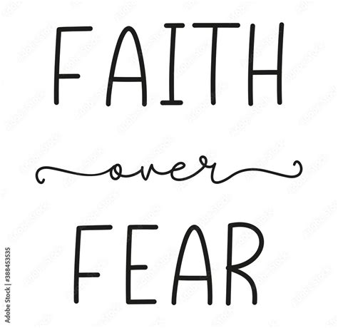 Fair Over Fear Bible Religious Churh Vector Quote Lettering
