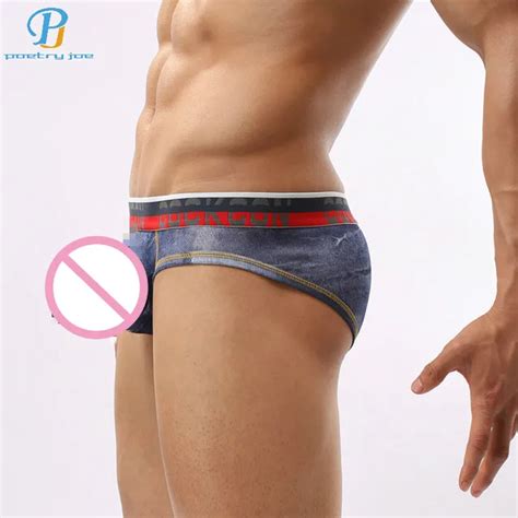 Cockcon New Mens Boxers Denim Cotton Panties Hipster Fashion Sexy Underwear Men Wholesale