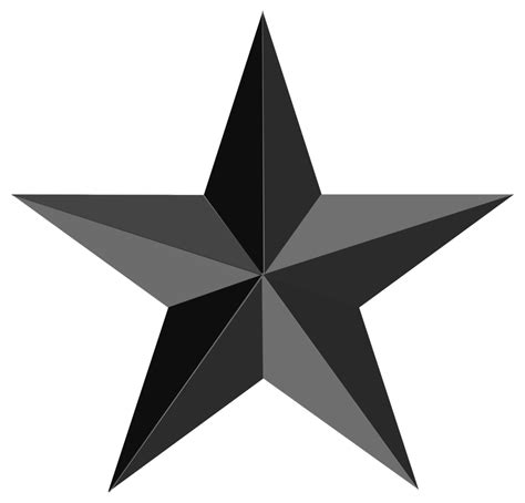Black Star Png Clipart Image