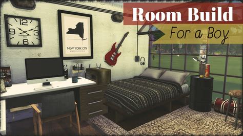 Sims 4 Room Build For A Boy Sims 4 Bedroom Teenager Bedroom Boy