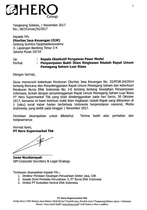 Contoh Surat Undangan Rapat Umum Pemegang Saham Terbaik Gratis My XXX