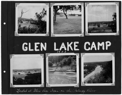 Glen Lake Camp Scrapbook The Portal To Texas History