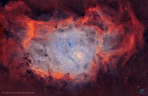 The Lagoon Nebula M8 In Narrowband Sho Sky And Telescope Sky And Telescope