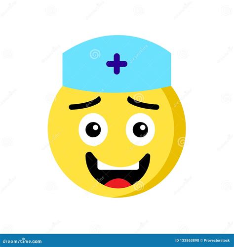 Nurse Emoji Icon Isolated On White Background 向量例证 插画 包括有 护士 关心