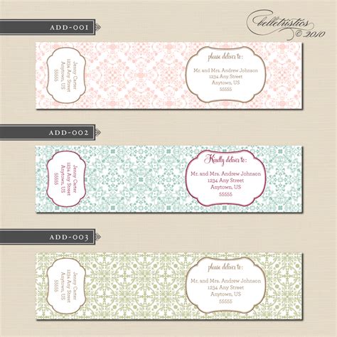 Address label templates for printing at home or the office. 13 Free Label Templates With Designs Images - Free Printable Label Design Template, Free Wedding ...