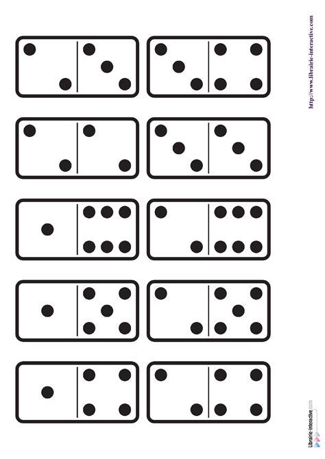 Dominos Des Chiffres De 1 à 6 Décomposition Des Nombres Jeux