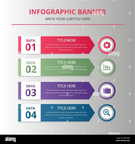 Business Infographic Banner Template Stylish Design Stock Vector Image