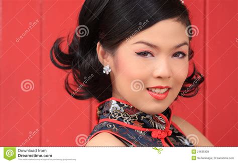 Chinese Lady Stock Photo Image Of Costume East Greeting 21635328
