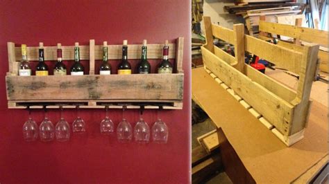 This is a minimalist pallet wine rack with a dark stain. 33+ DIY Wine Glass Racks | Guide Patterns