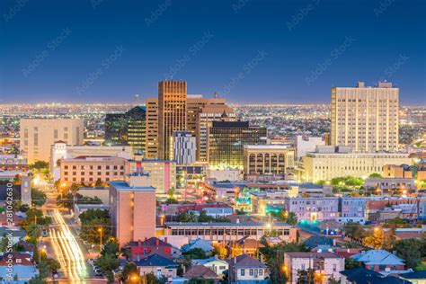 El Paso Texas Usa Downtown Skyline Stock Photo Adobe Stock