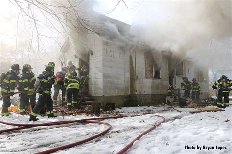 Photos Firefighters Injured At Vacant Long Island Ny House Fire