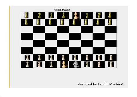 Ezra F Machira Chess Board Designed By Ezra Machira