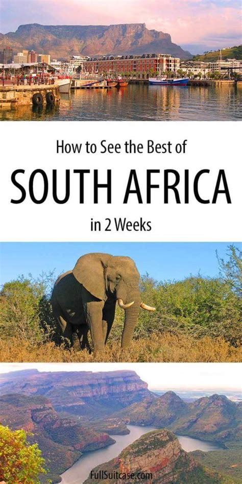 South Africa Itinerary Complete Road Trip In 2 Weeks Map