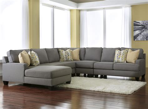 signature design by ashley chamberly alloy modern 5 piece sectional sofa with left chaise