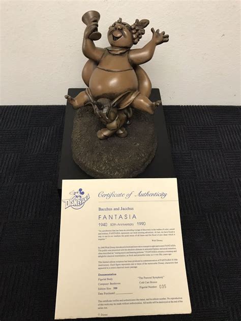 Disney Bacchus And Jacchus Bronze Statue 50th Anniversary Of Fantasia Le