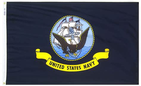 Us Navy Military Flag 3x5 Ft Nylon Solarguard Nyl Glo 100 Made In
