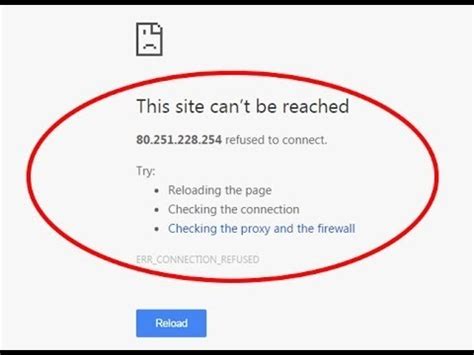 You're trying to access a website, but chrome keeps on displaying the message: This Site Can't Be Reached ERR_CONNECTION_REFUSED in ...