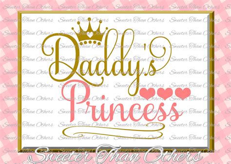 daddy s little princess file onesies svg car decal svg instant download