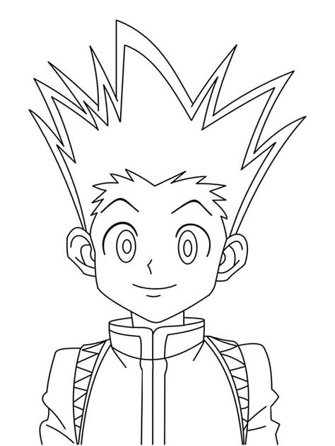 Gon Hunter X Hunter 1 Coloring Page Coloringonly Com Coloring Home