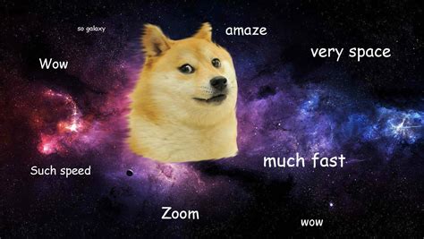 Download Such Wow Doge Shiba Inu In Space Meme Wallpaper