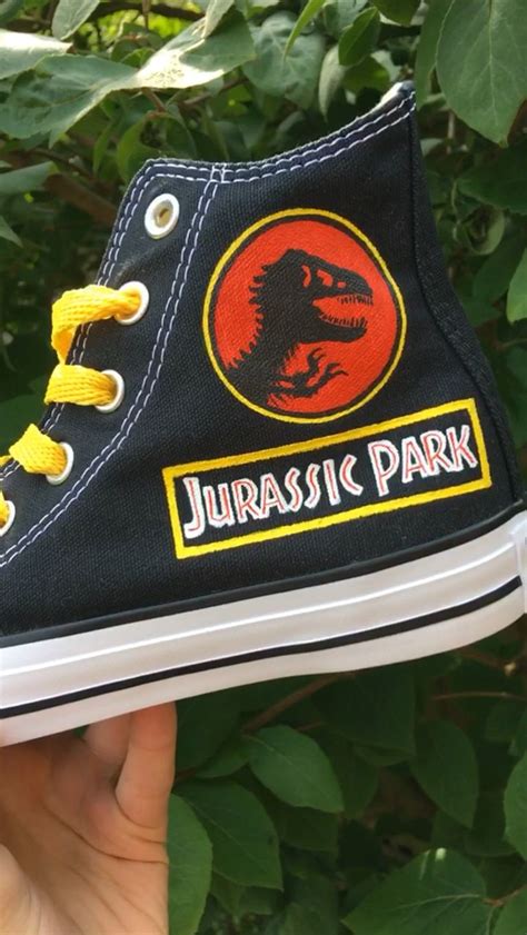 Jurassic Park Custom Converse Ltd Video Video Diy Clothes And