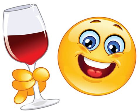 Wine Drinking Smileyoh Yeah My Kind Of Smile Animated Emoticons