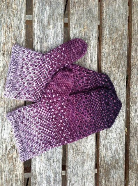 Purple Rain Mittens Knitting Pattern By Msyarn Knitting Patterns