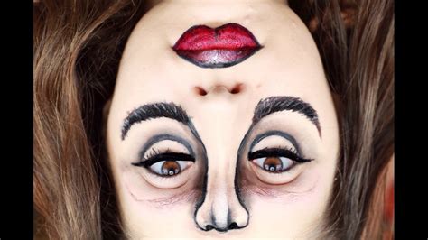 Upside Down Face Halloween Makeup Youtube