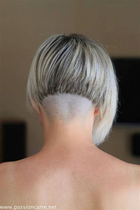 Now Thats A Nape Shave Shaved Nape Bob Hairstyles Short Hair Styles