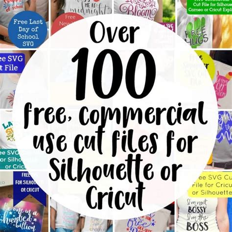 100 Commercial Use Cut Files For Silhouette Or Cricut