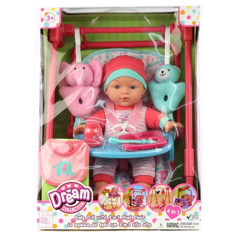 Dream Collection 12 Baby Doll 4 In 1 High Chair Play Set Baby Doll