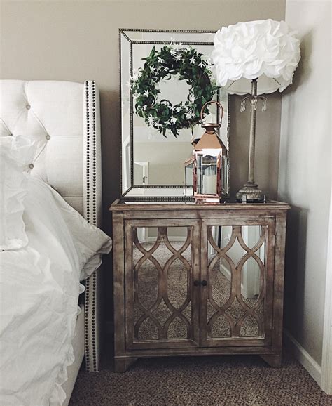 Rustic Mirrored Nightstand Addyson Living Mirrors With Wreath Shabby