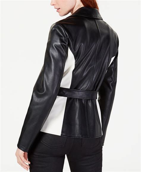 inc international concepts inc faux leather colorblocked jacket created for macy s macy s
