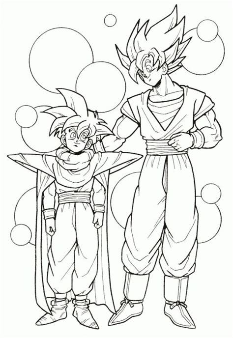Dragon ball z gohan coloring pages are a fun way for kids of all ages to develop creativity, focus, motor skills and color recognition. Dragon Ball Z Goku and Gohan super saiyan coloring page ...