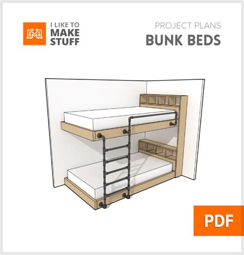 Bunk Beds Digital Plans I Like To Make Stuff Bunk Bed Plans Bunk