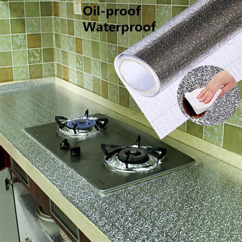 We are offering you a premium kitchen stickers with 1000+1 applications that will blow your mind with its convenience! 40x100cm Kitchen Oil proof Waterproof Stickers Aluminum ...