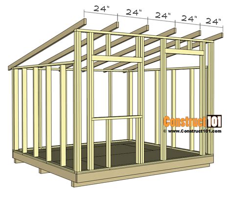 10x10 Lean To Shed Plans Construct101