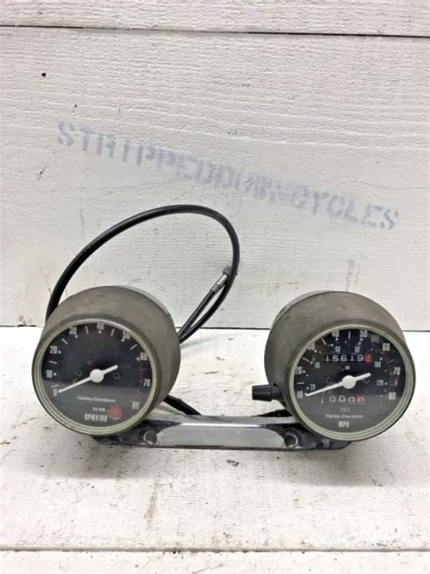 Harley Davidson Ironhead Sportster Speedometer Tachometer Cluster Oem