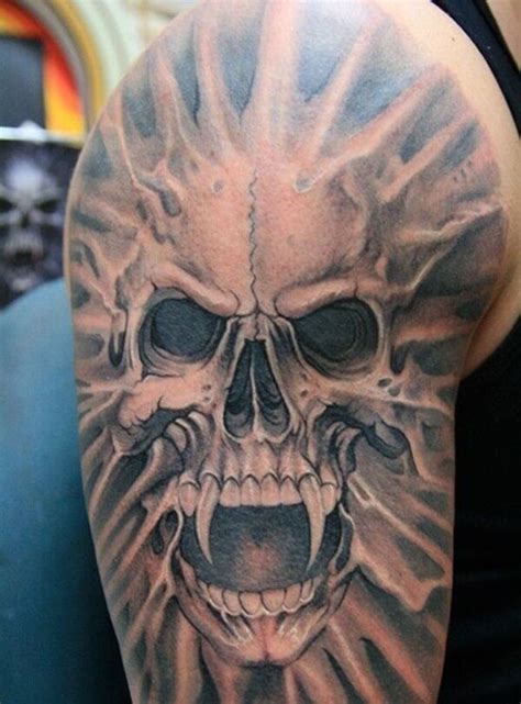 33 Scary Tattoos That Are So Creepy They Will Haunt Your Dreams Scary Tattoos Skull Tattoo