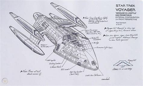 Star Trek Voyager Uss Prometheus Development Booklet And Blueprint