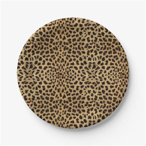 Leopard Print Paper Plate